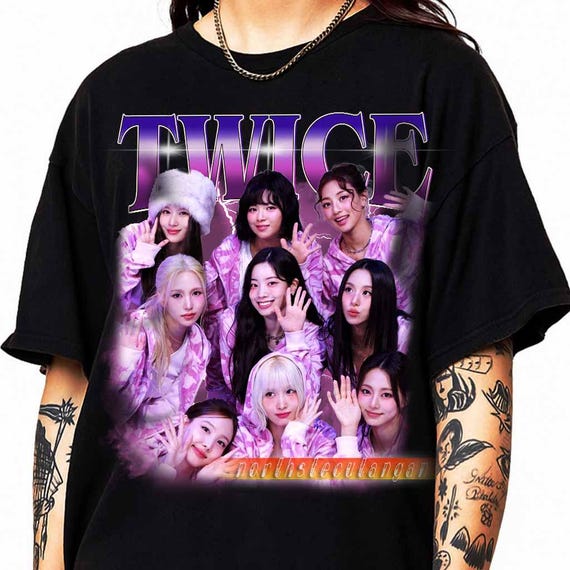 Limited Kpop Band Twice Unisex Shirt for Men and Women 90s | Mina, Sana, Momo Dahyun, Chaeyoung, Jeongyeon, Nayeon
