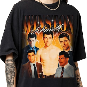 Överdimensionerad Winston Schmidt-skjorta för unisex män och kvinnor, New Girl Merch, filmtröja 90-tal