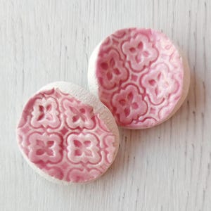 Textured Ceramic Worry Stones Set of 2 • Thumb Stone for Stress Relief and Relaxation Aid • Unique Handmade Gift image 4