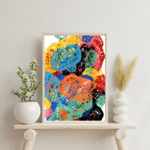 Colorful Abstract Wall Art Printable – Modern Bold Painting – Vibrant Contemporary Decor – Large Statement Digital Download