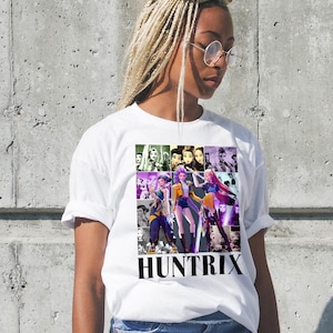 Kpop Dämonenjäger Shirt, Huntrix Mädchen Tshirt, Mira, Rumi, Joey Shirt, Dämonenjäger Merch, Kpop Idol Geschenk Merch, Geschenk für Huntrix Fan Shirt