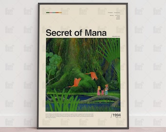 Secret of Mana, Mana Tree Print, A2, A1 or 500x700mm, HP Photo