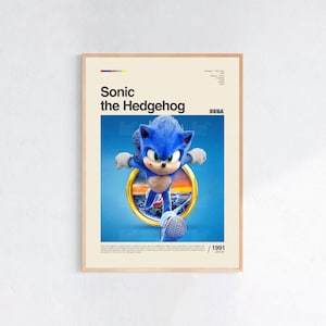 Sonic the Hedgehog Poster, Gaming Room Poster, Gaming Wall Poster, Gaming Print Poster, Game Gift, Video Games Poster, Gaming Wall Art