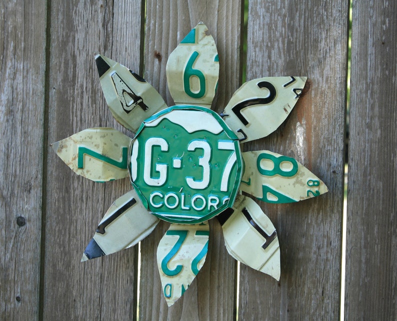 License Plate Flower Colorado Etsy