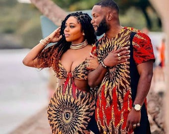 Africa Couple matching outfits, African  couple attires, African wears, couple matching outfit. Africa Couple matching Ankara attire.