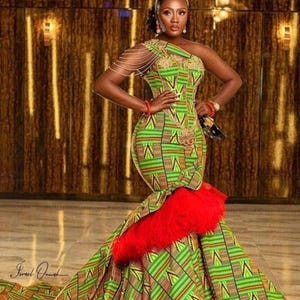 Ankara luxury dress, African mermaid dress, Ankara prom dress, Ankara couture mermaid gown, Ankara dress,African luxury dress, Ladies party
