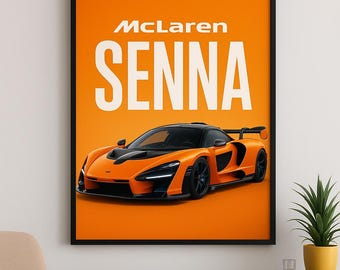 McLaren Senna Supercar Poster: Modern Sports Car Wall Art