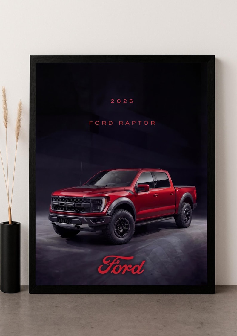 Ford Rapter Poster 2026 Ford Raptor Red Truck Poster Off-road Pickup Digital Download - Etsy