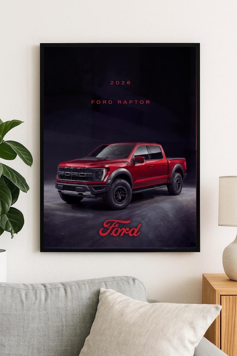 Ford Rapter Poster 2026 Ford Raptor Red Truck Poster Off-road Pickup Digital Download - Etsy