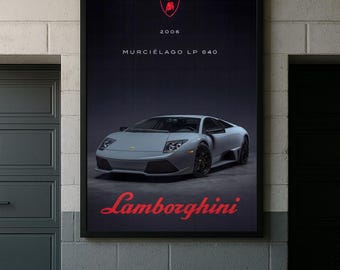 Lamborghini Murciélago LP640 Poster | Supercar Wall Art | Luxury Car Print | Murcielago Artwork