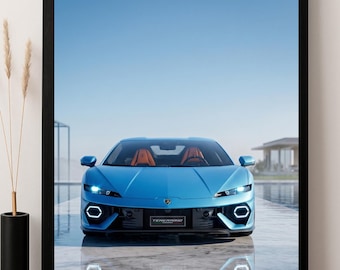 Lamborghini Temerario Poster, Exotic Supercar Wall Art, Italian Hypercar Print, Digital Download