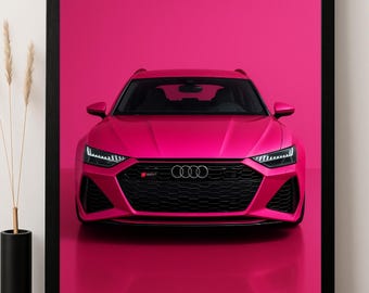 Audi RS6 Avant Poster | Luxury Performance Wagon Wall Art Modern Car Print Digital Download