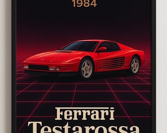 1984-1991 フェラーリ テスタロッサ タイプ F110 青写真ポスター 18