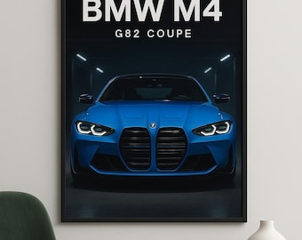 BMW M4 G82 Coupe Poster: Sports Car Wall Art (Digital Download)
