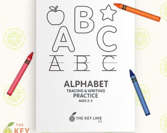 ABC Letter Tracing Workbook Printable | Preschool Writing Practice Ages 2-5