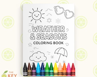 Weather and Seasons Coloring Book | Printable PDF for Toddlers & Preschoolers