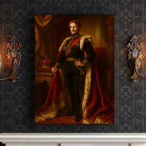 Custom Royal Portrait Oil Painting from Photo, Renaissance Portrait, Historical Royal Portrait, Royal Portrait, Custom Anniversary Gift