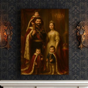 Custom Royal Portrait Oil Painting from Photo, Renaissance Portrait, Historical Royal Portrait, Royal Portrait, Custom Anniversary Gift