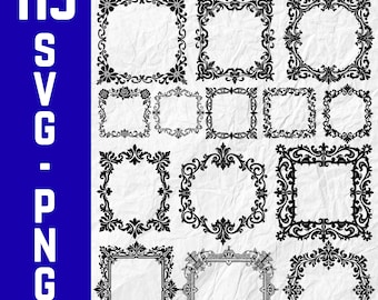 Vintage Lace Frames: SVG PNG Files for Cricut (Commercial Use, Instant Download)