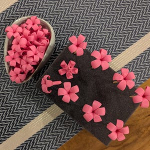 Puakenikeni Clay Flowers Beads for Hawaiian Lei, Lei Car Charm, Garlands Making, DIY Jewelry Making, Clay Craft Supplies 2 cm, Blush Pink