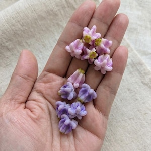 100 Hawaiian Clay Flower Beads Gradient Pink and Purple Crown flowers