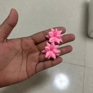 Pastel Pink Jasmine Clay Flower Beads: Hawaiian Lei & Jewelry Making