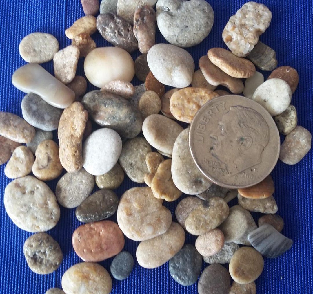 Stone MINI TEENY PEBBLES ~ 10-100pcs Surf Beach Tossed Smooth Rocks ...