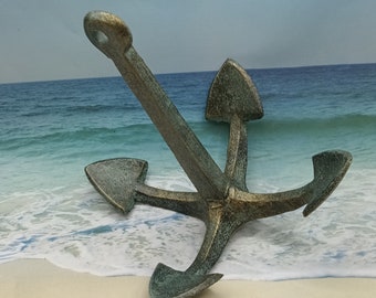 Cast Metal  ANCHOR PAPERWEIGHT ~  Ship ~  Boat Anchor Paperweight Décor ~ fREE sHIPPING