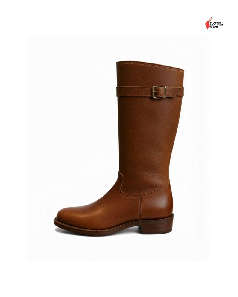 Handmade Brown Leather Riding Boots for Men | Tall Equestrian Leather ...