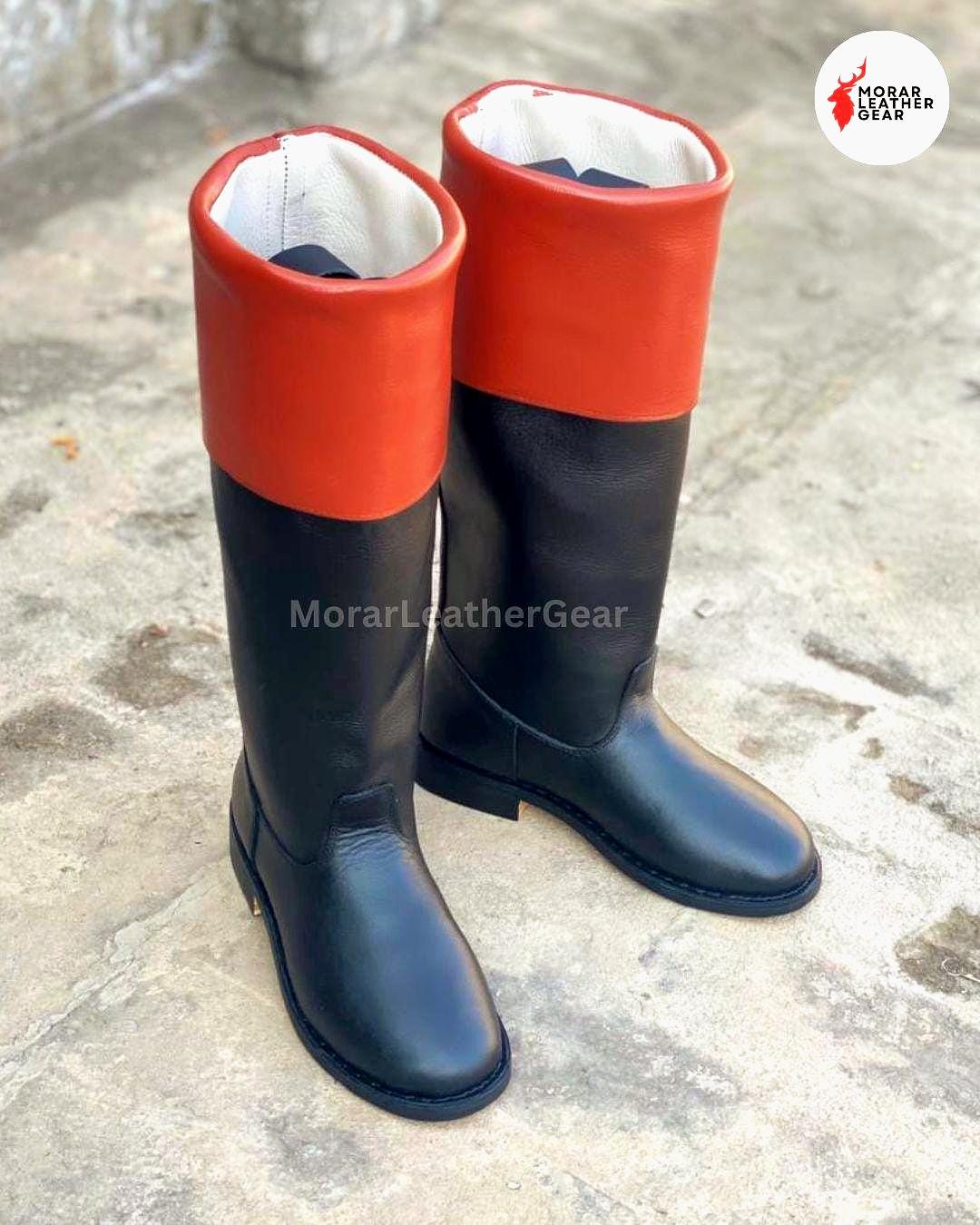 Handmade Colonial Leather Boot - Revolutionary War Style Officer Riding ...