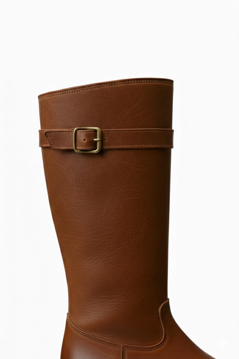Handmade Brown Leather Riding Boots for Men | Tall Equestrian Leather ...