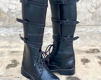 Handmade Leather Cavalry Boots – US M40 Style Riding Boots with Buckles