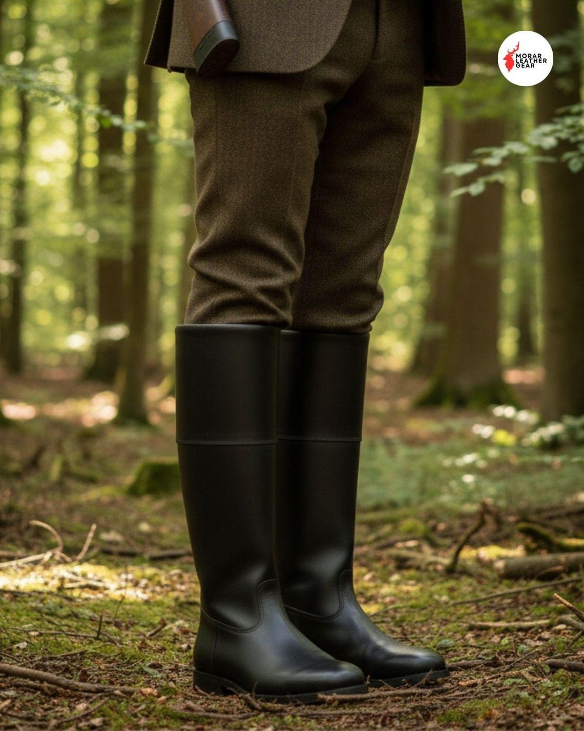 Handmade Colonial Riding Boots for Men | Revolutionary War Style Black ...