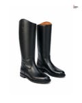 German Officer Leather Riding Boot - Handmade Black Military Long Boots - Tall English Horseback Riding Shoes product logo