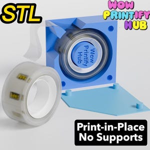 Clear Tape Dispenser STL, Handheld Easy-Grip, 3D Printable, Digital download