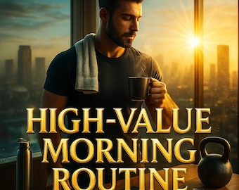 High-Value Morning Routine | Alpha Start for Testosterons, Energy, Focus & Discipline | Instant Download PDF
