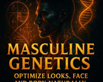 Masculine Genetics — 10-Phase Natural Looksmax System to Transform Your Face, Body & Masculine Presence | Digital PDF Guide