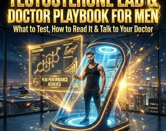 Testosterone Lab & Doctor Playbook for Men — Understand Blood Test Results, Improve Low Testosterone, Boost Health | Men’s Hormone Guide PDF