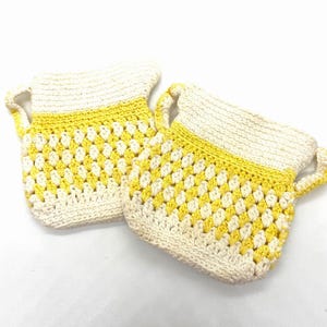 Vintage Crochet Pot Holders or Drink Coaster: 1930s-70s Kitchen Decor, Creamer and Pitcher Shaped