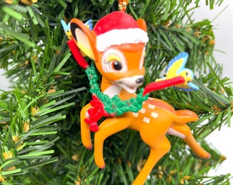 Kolekcjonerska świąteczna figurka Bambi Bluebirds Grolier z filmu Disneya