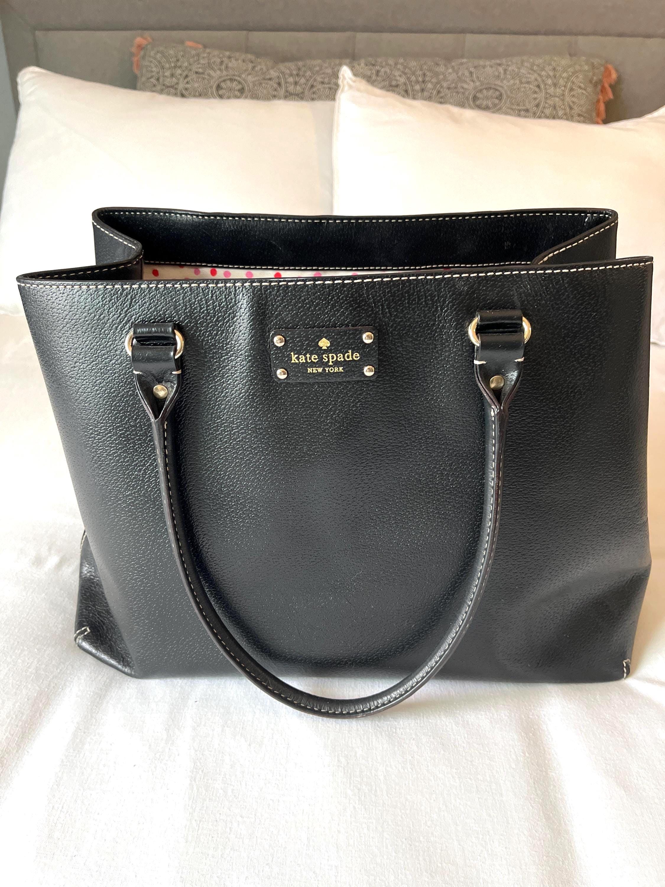 新品未使用✴︎kate spade ブラック ハンドバッグ✴︎本革 Vintage kate spade bag - Etsy 日本