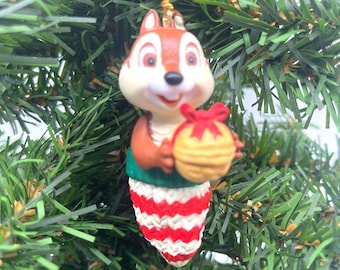 Disney Chip Chipmunk Christmas Magic Ornament Vintage Grolier Collectible