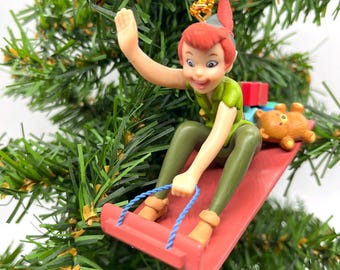 Piotruś Pan z saneczkami, świąteczna ozdoba kolekcjonerska z motywem Grolier Vintage Disney