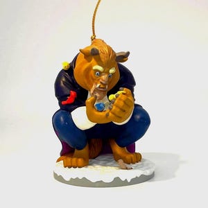 Beast Disney Christmas Magic Grolier Vintage Ornament Collectible Original Box Beauty and the Beast, FREE SHIPPING