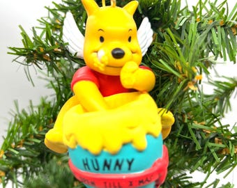 Kubuś Puchatek Aniołek Hunny Pot Christmas Grolier Vintage Disney Kolekcjonerska ozdoba