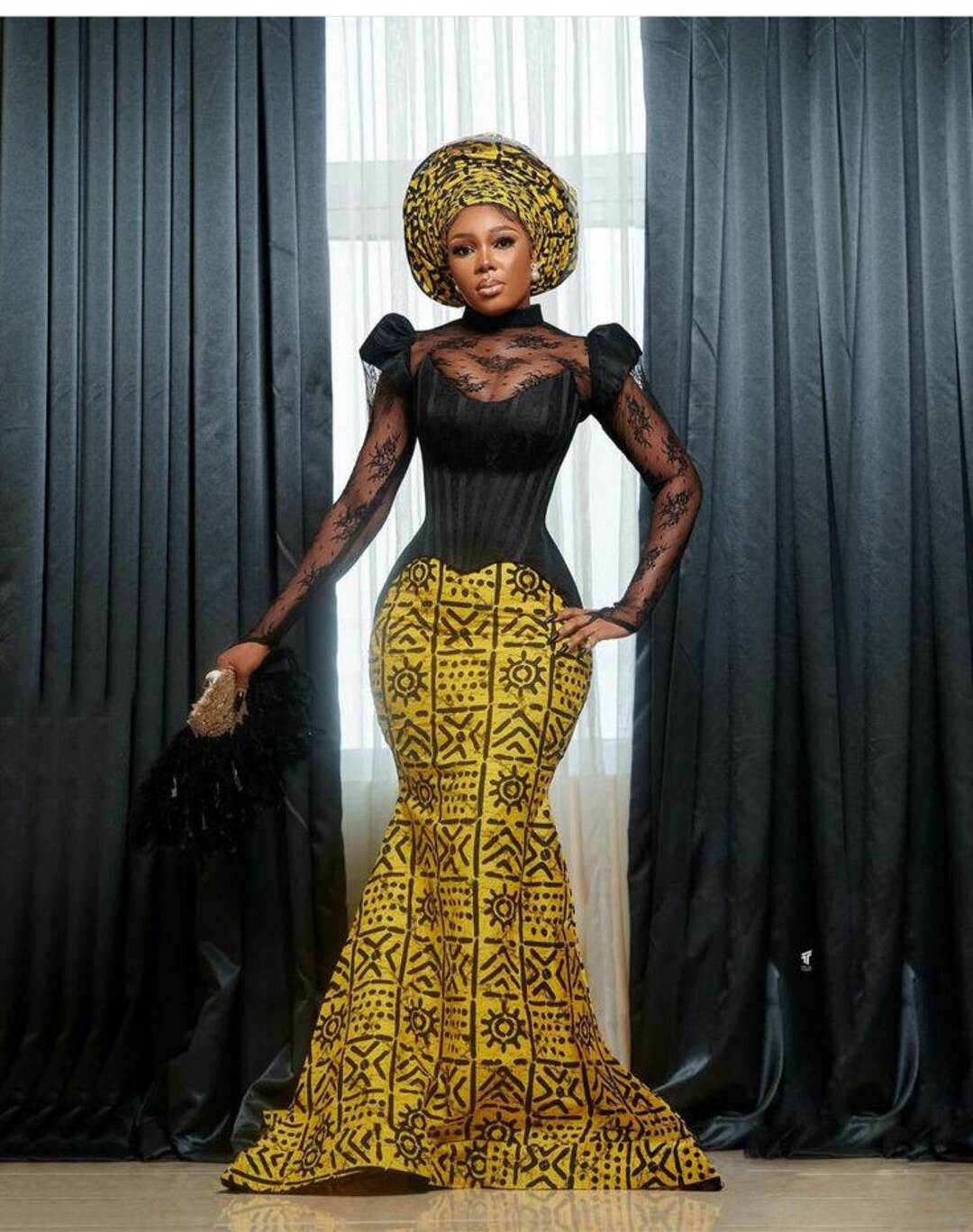 African Attire African Print Dresses With Lace Top African Corset Dress, Africa Wedding Dress, African Thanksgiving African Attire African Print Dresses With Lace Top African Corset Dress, Africa Wedding Dress, African Thanksgiving
