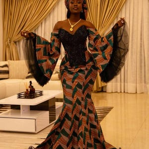 green emerald velvet dress Womens African Clothing| Wedding Guest Attire| Ankara Pencil Dress| Bridesmaid Outfit| Ghana Wedding| Nigeria Engagement| Dashiki| Kitenge 16