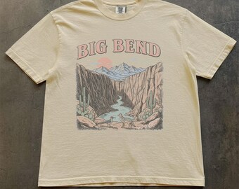 Comfort Colors Big Bend National Park T-Shirt, Vintage Desert Graphic Tee