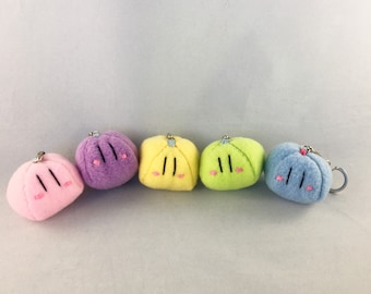 Handmade Dango Plushie Keychain – Blush Face – Kawaii Japanese Dessert Charm