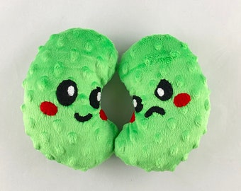 Handmade Mini Sweet and Sour Pickle Plushies – Cute Kawaii Food Stuffed Toy – Unique Gift for Kids and Adults